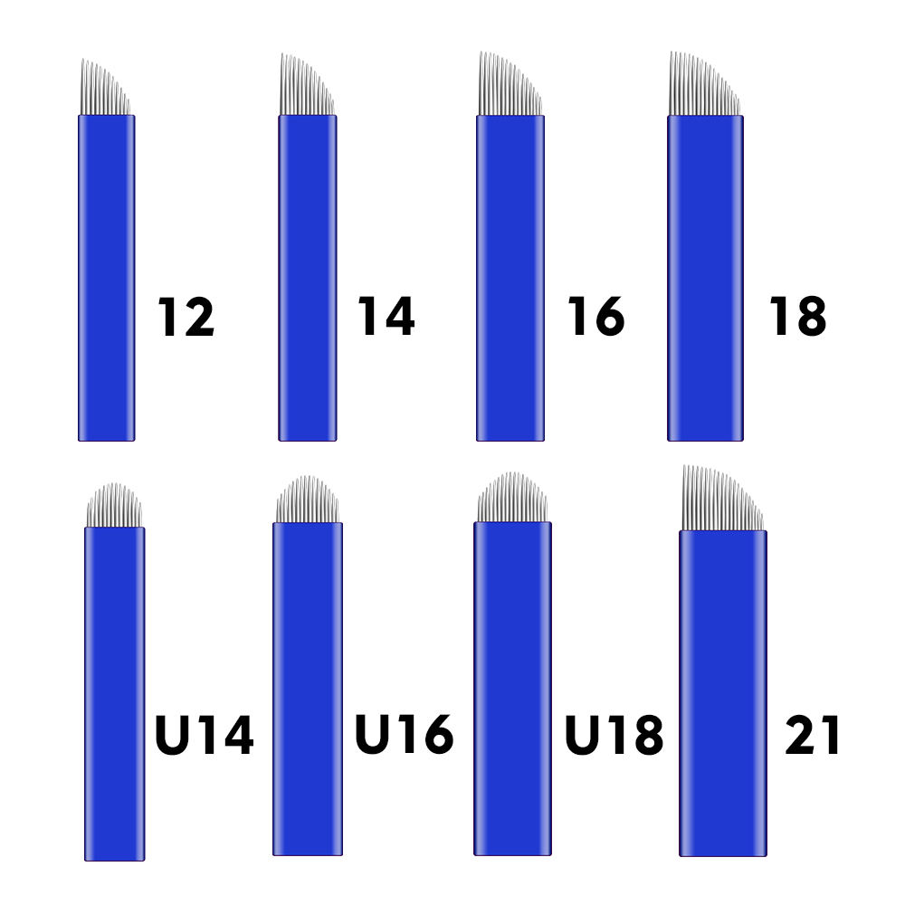 Embroidery Needle Pen - เข็มสักลายสีน้ำเงินขนาด 0.2 มม. 50/100 ชิ้น 12