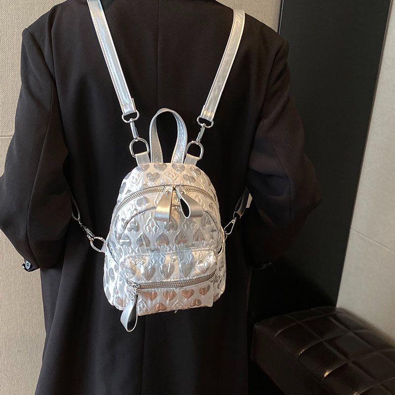 Embroidery Frame - Tas ransel MINI สำหรับผู้หญิง2024ใหม่ความรักปักกระเป๋าสะพายไหล่ MODE Korea