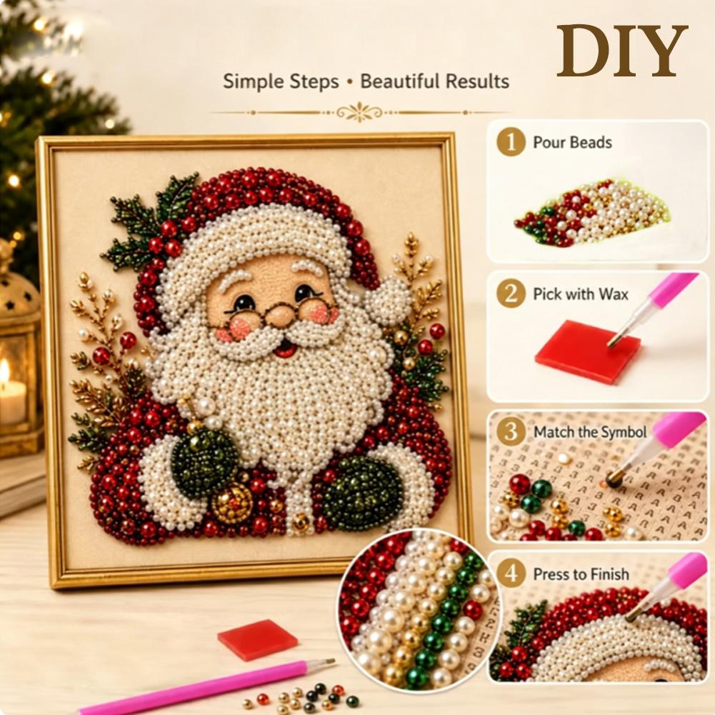 ชุดงานฝีมือ DIY ภาพปักลูกปัดรู - Embroidery Xmas บทวิจารณ์และราคา