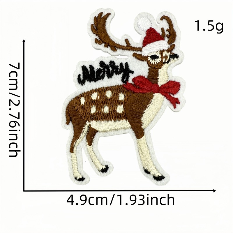แผ่นปะลายปักลายกวางเรนเดียร์แล - Embroidery Xmas บทวิจารณ์และราคา