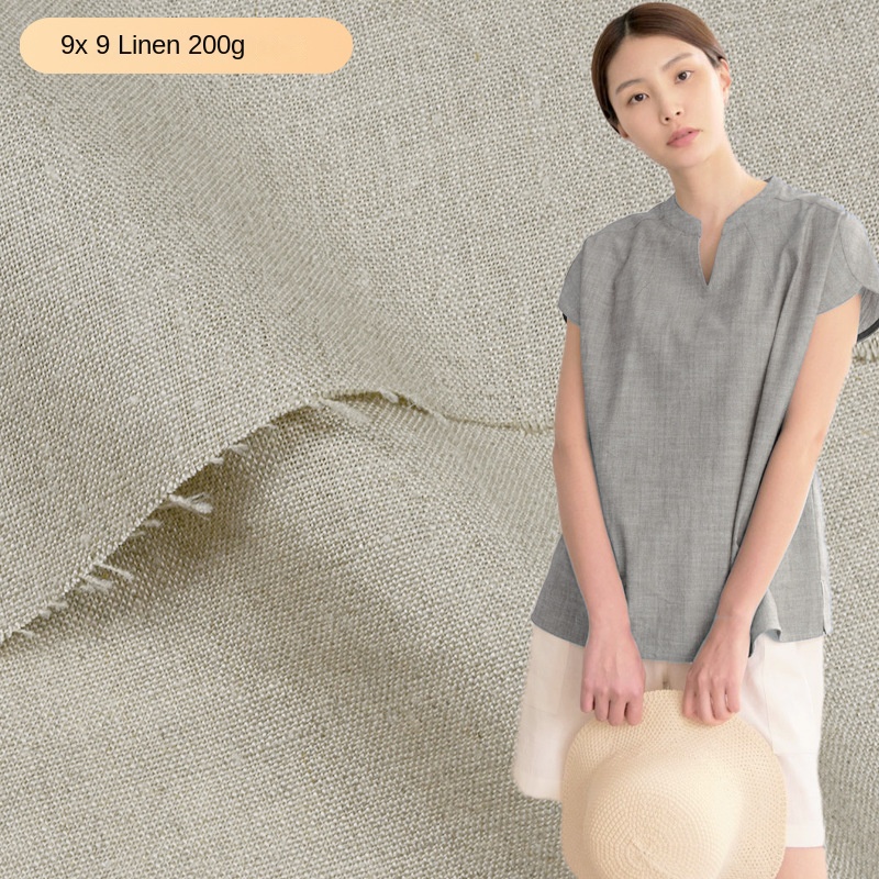 200G 9Sx9S ฤดูใบไม้ร่วงผ้าลินิ - Linen Fabric Natural บทวิจารณ์และราคา