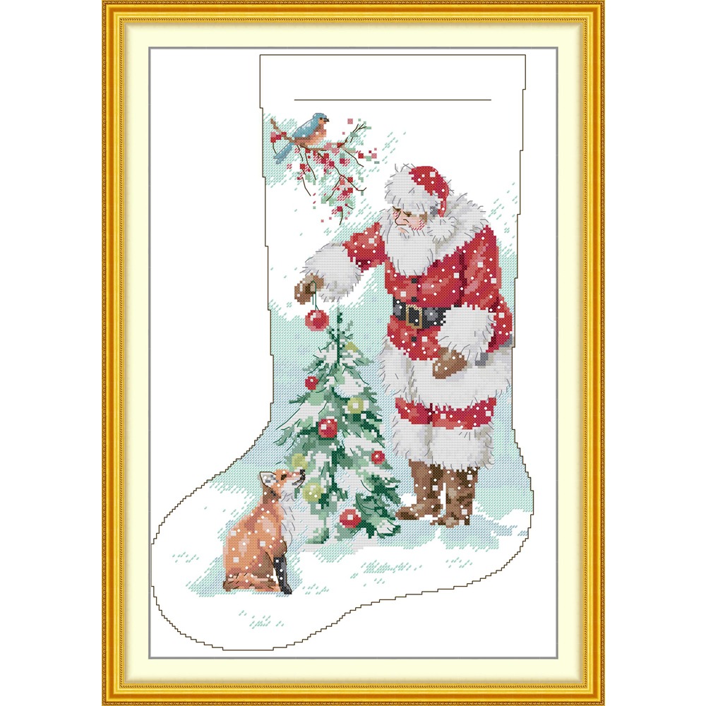 ชุดปักครอสสติชพิมพ์ลายสำเร็จรู - Embroidery Xmas บทวิจารณ์และราคา