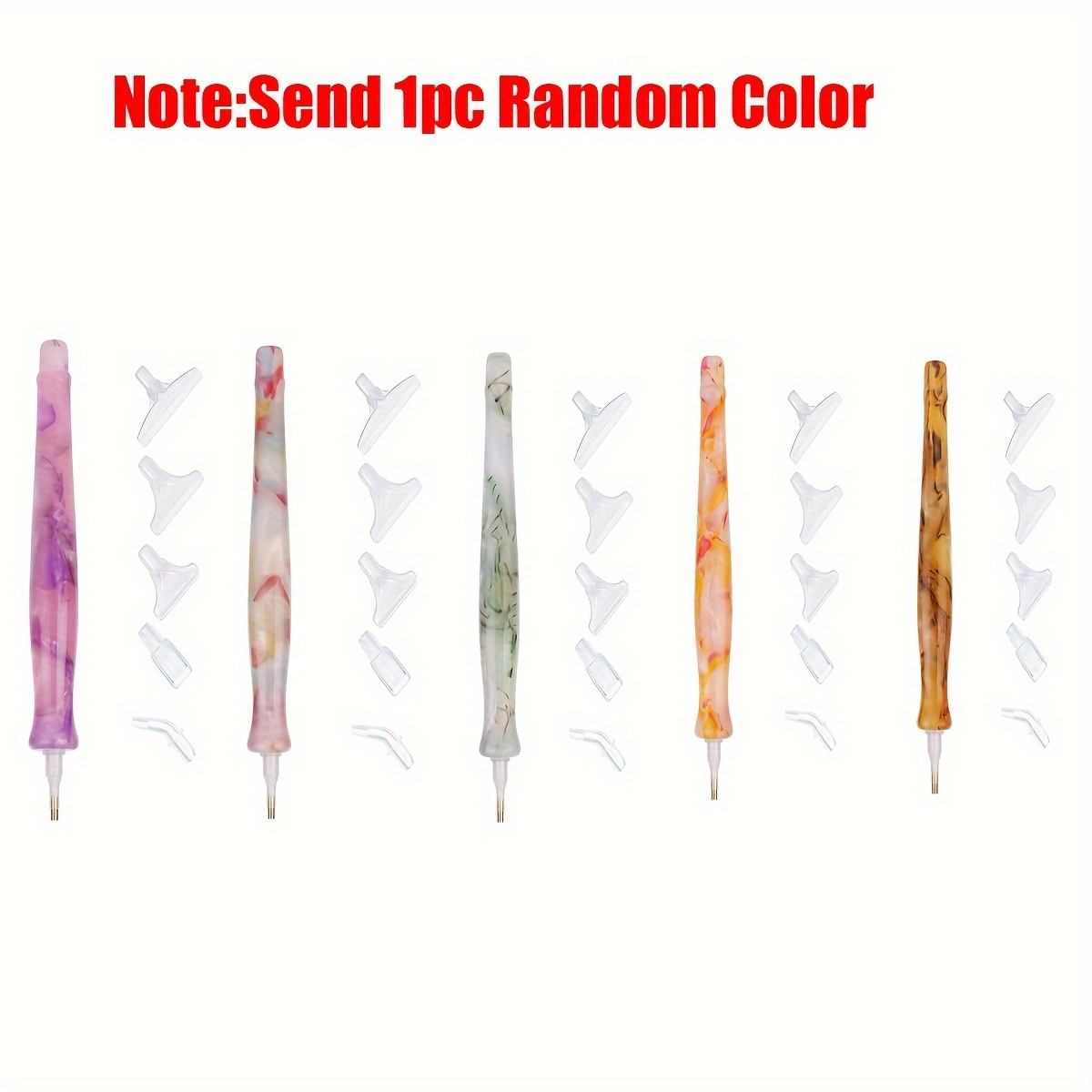 หัวปากกาเรซิ่นหลากสีแบบสุ่ม 1  - Embroidery Needle Pen บทวิจารณ์และราคา