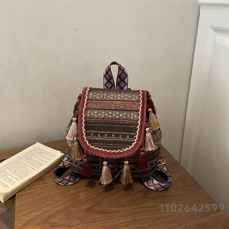 กระเป๋าเป้สะพายหลังผู้หญิงรุ่น - Embroidery Frame บทวิจารณ์และราคา