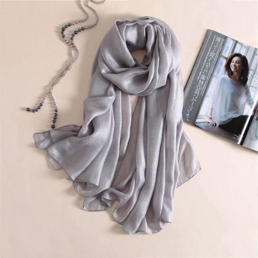 ผ้าพันคอผ้าลินินสำหรับผู้หญิงผ - Linen Fabric Natural บทวิจารณ์และราคา