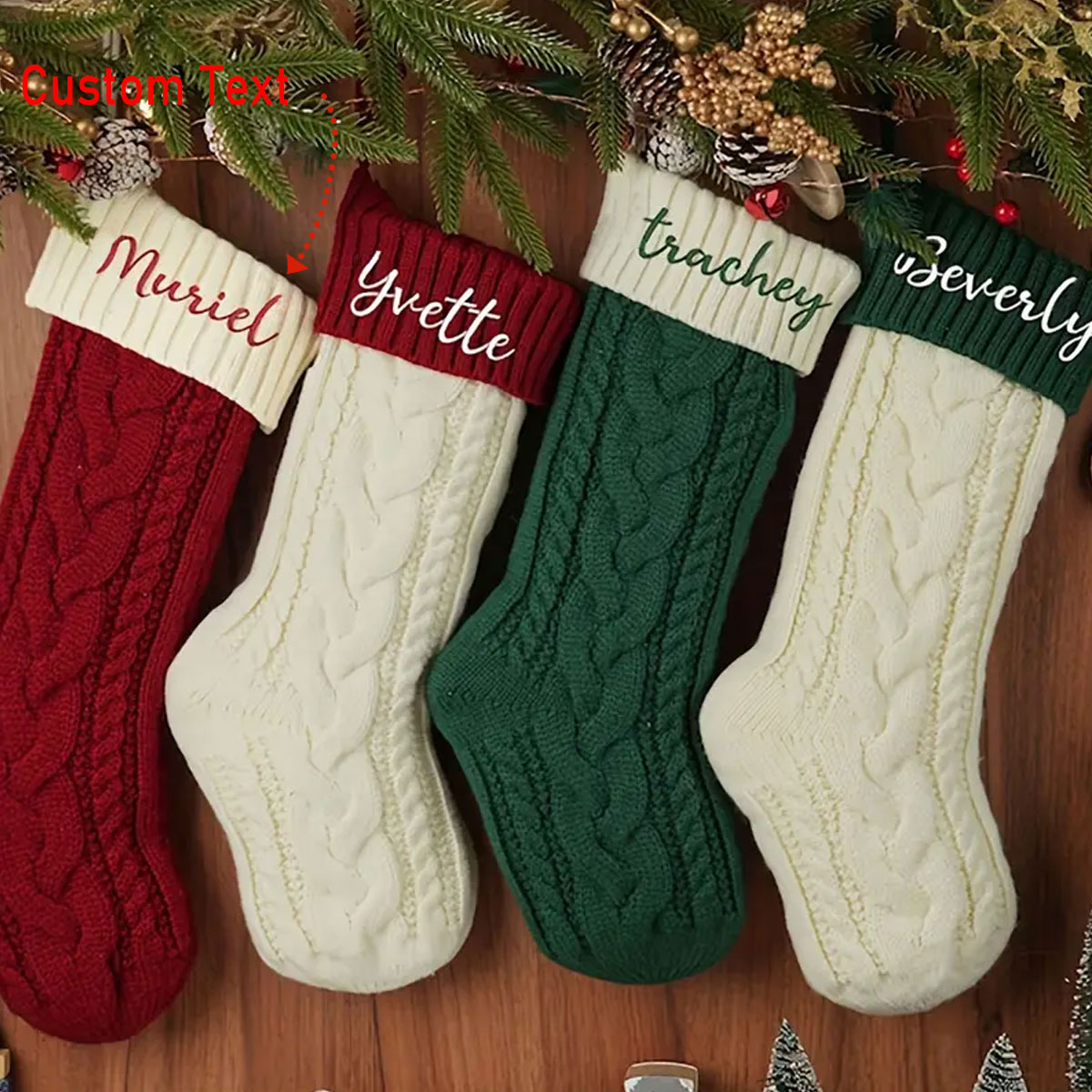 ถุงเท้าคริสต์มาสวินเทจแบบส่วนต - Embroidery Xmas บทวิจารณ์และราคา