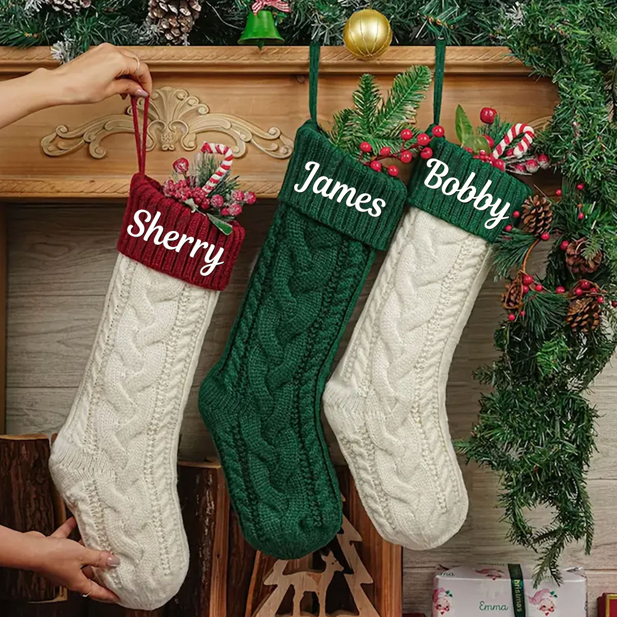 ถุงเท้าคริสต์มาสวินเทจแบบส่วนต - Embroidery Xmas บทวิจารณ์และราคา