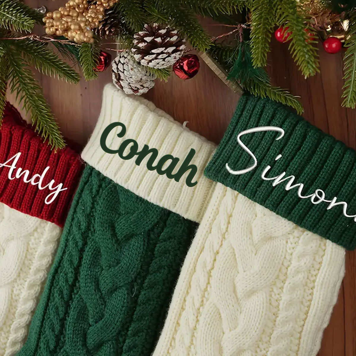 ถุงเท้าคริสต์มาสวินเทจแบบส่วนต - Embroidery Xmas บทวิจารณ์และราคา