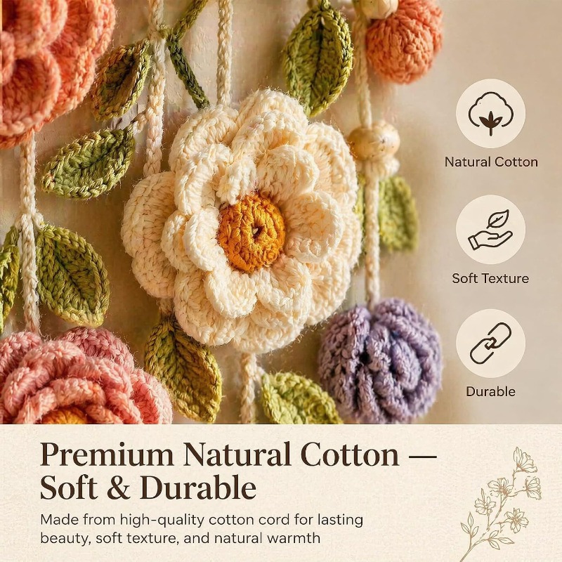 ของตกแต่งแขวนผนังสไตล์โบโฮทำมื - Linen Fabric Natural บทวิจารณ์และราคา