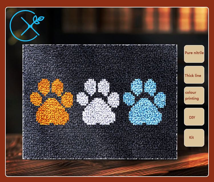 ดอกไม้ใหม่ latch hook kit พรมผ - Printed Embroidery Kit บทวิจารณ์และราคา