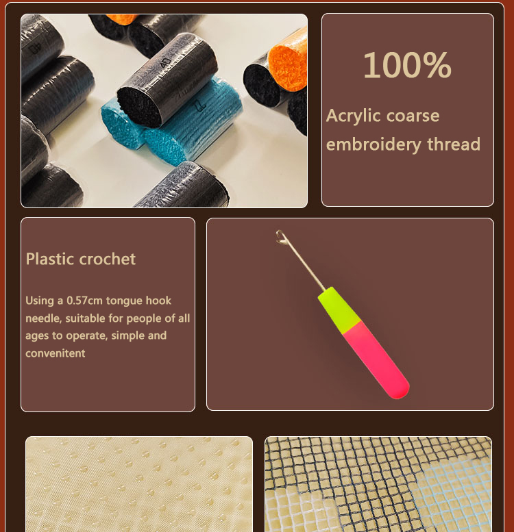 ดอกไม้ใหม่ latch hook kit พรมผ - Printed Embroidery Kit บทวิจารณ์และราคา