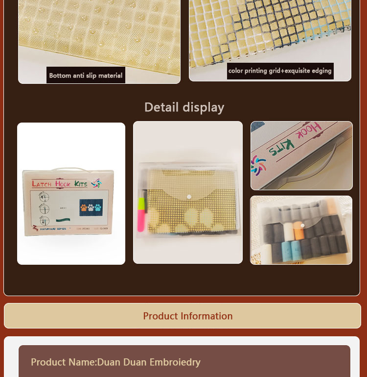 ดอกไม้ใหม่ latch hook kit พรมผ - Printed Embroidery Kit บทวิจารณ์และราคา
