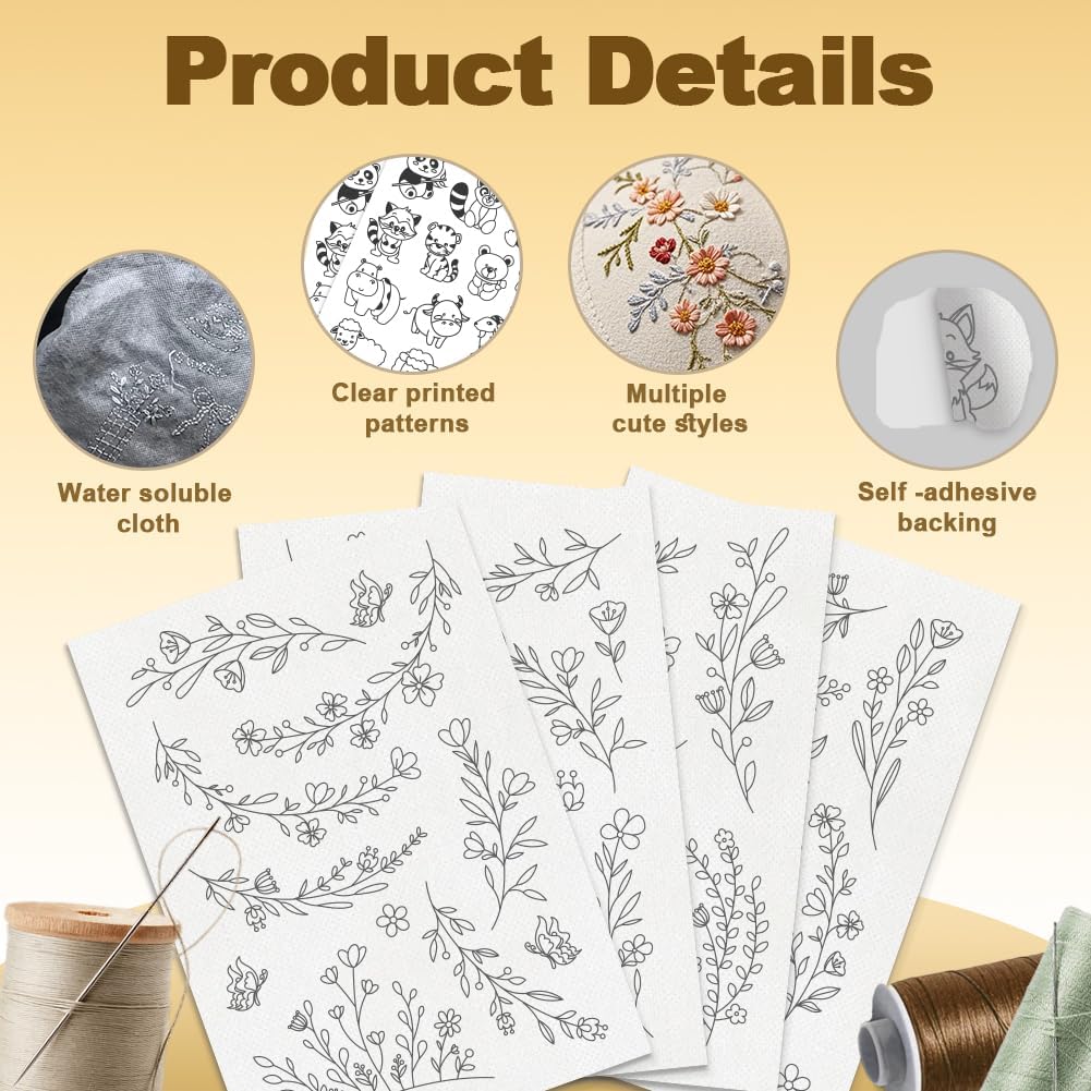 กระดาษรองปักลายละลายน้ำได้ แผ่ - Water Soluble Stabilizer บทวิจารณ์และราคา