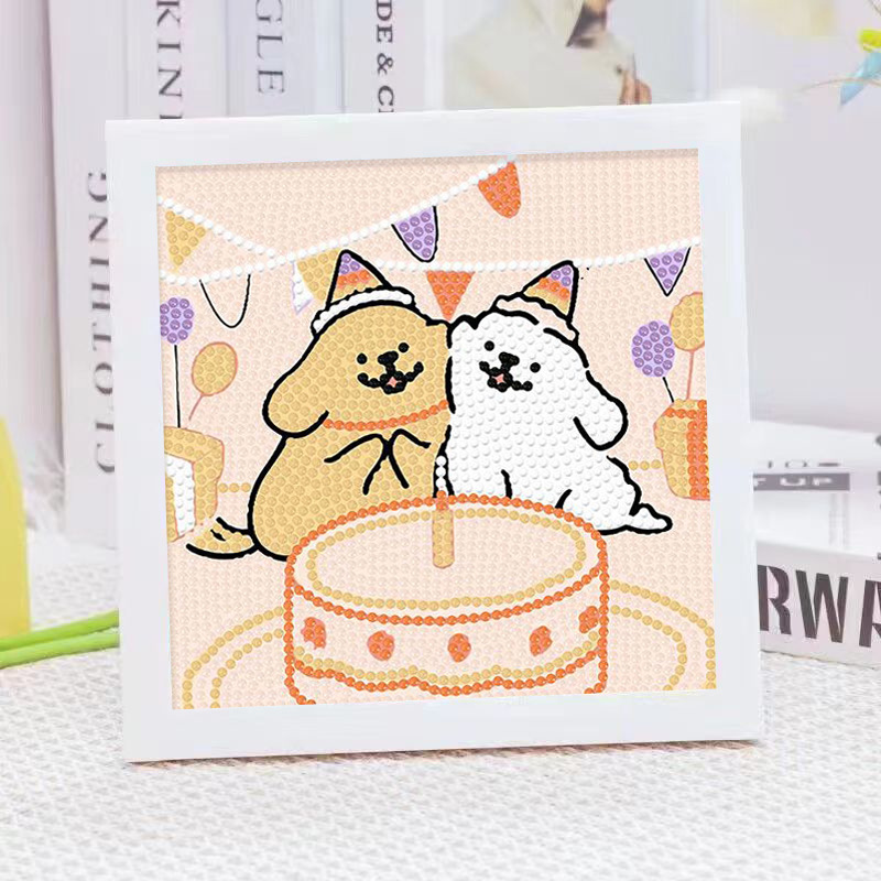 ภาพวาดตกแต่งกรอบคริสตัลรูปสุนั - Embroidery Frame บทวิจารณ์และราคา