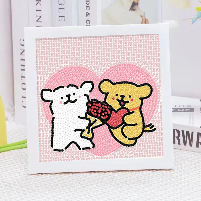 ภาพวาดตกแต่งกรอบคริสตัลรูปสุนั - Embroidery Frame บทวิจารณ์และราคา
