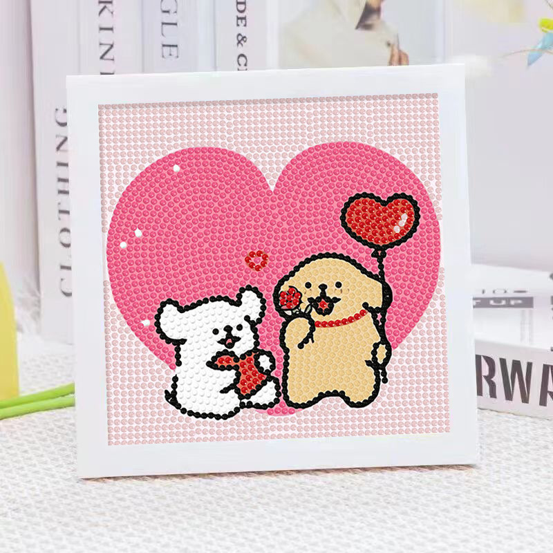 ภาพวาดตกแต่งกรอบคริสตัลรูปสุนั - Embroidery Frame บทวิจารณ์และราคา