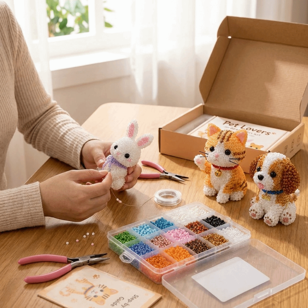 ชุดงานฝีมือปักลูกปัดรูปสัตว์ D - Embroidery Kit Set บทวิจารณ์และราคา