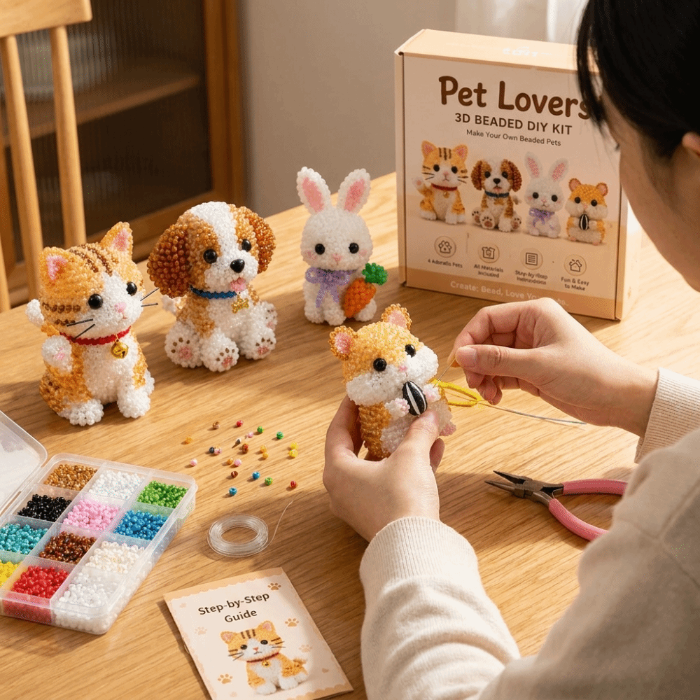 ชุดงานฝีมือปักลูกปัดรูปสัตว์ D - Embroidery Kit Set บทวิจารณ์และราคา
