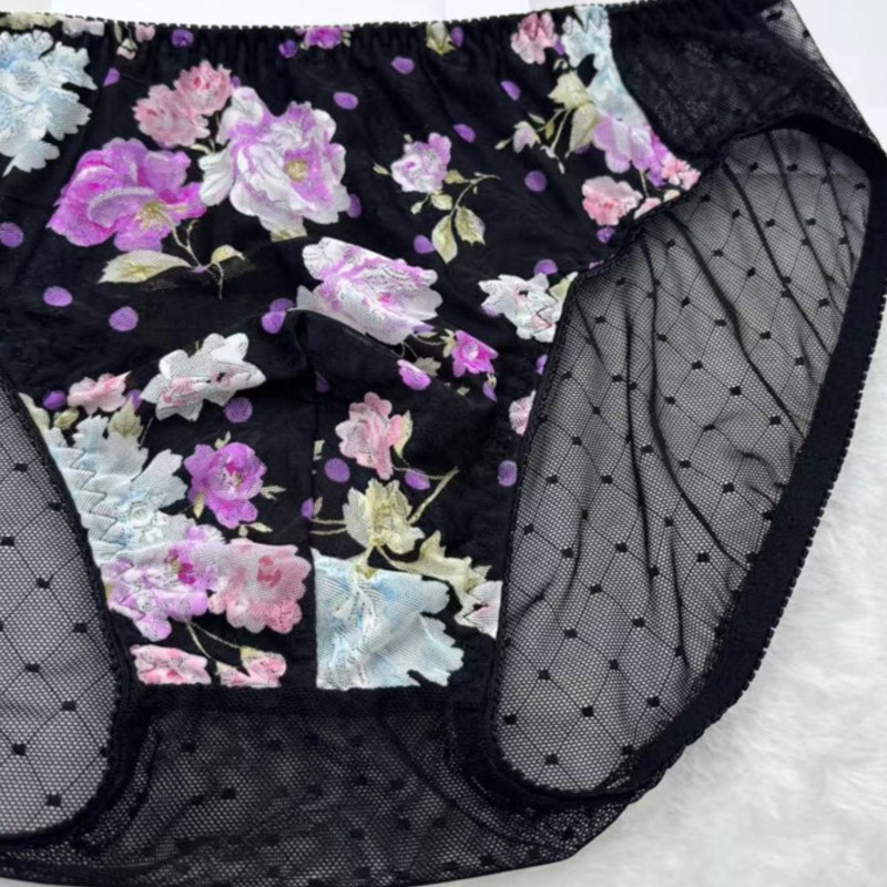กางเกงในชายปักลายดอกไม้เซ็กซี่ - Embroidery Bag บทวิจารณ์และราคา