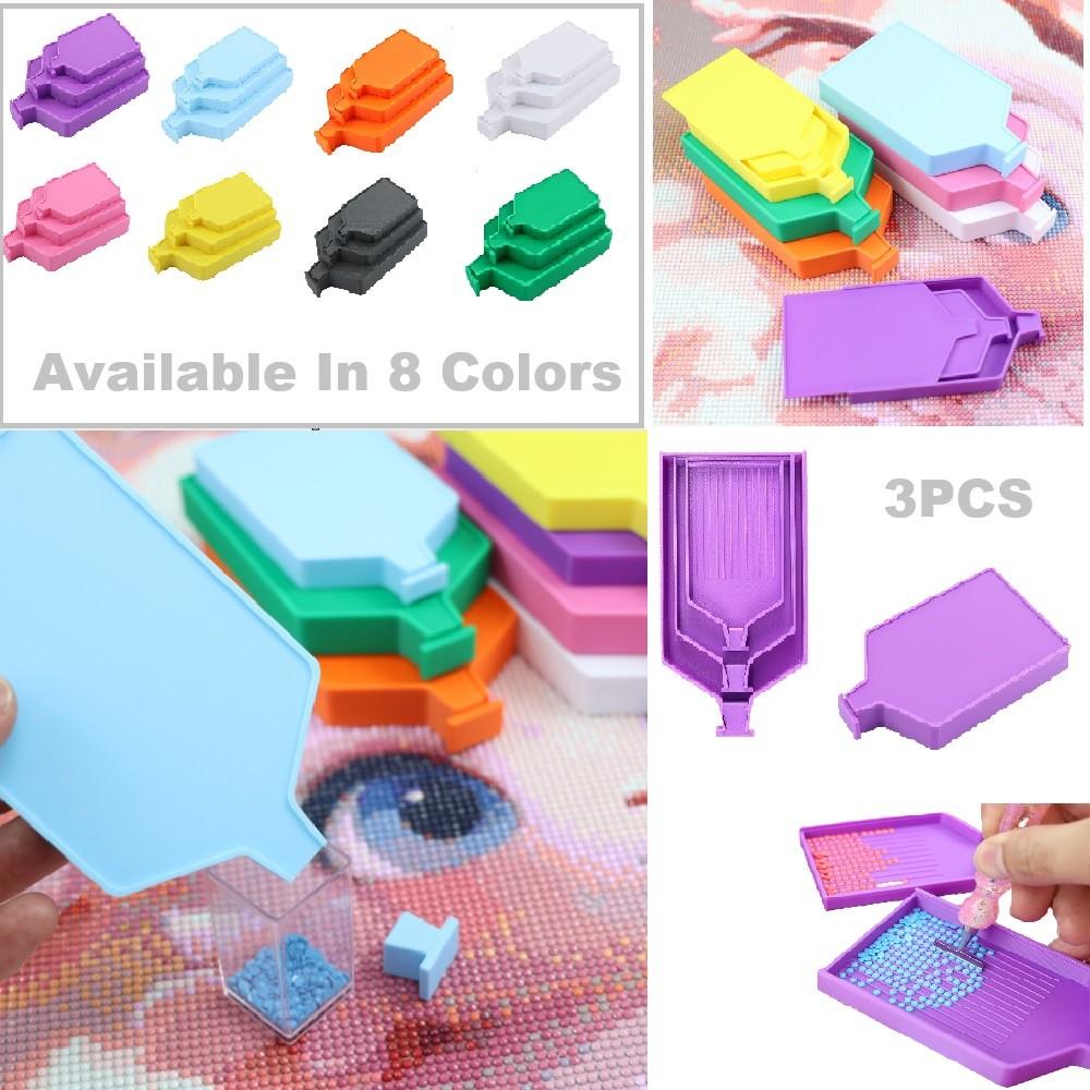 ถาดใส่เพชร DIY 3 ชิ้น ขนาดต่าง - Embroidery Kit Starter บทวิจารณ์และราคา