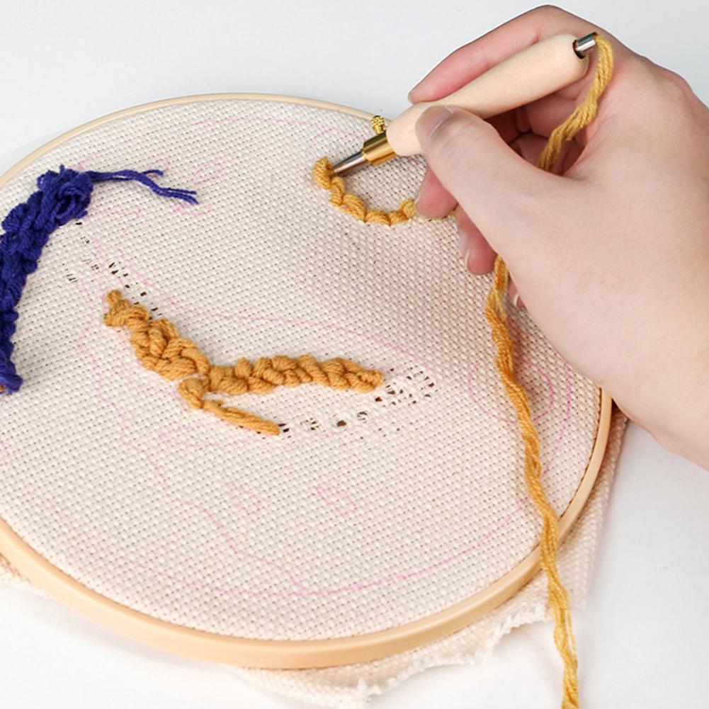 เย็บปักถักร้อยเข็มไม้ Handle เ - Embroidery Needle Pen บทวิจารณ์และราคา