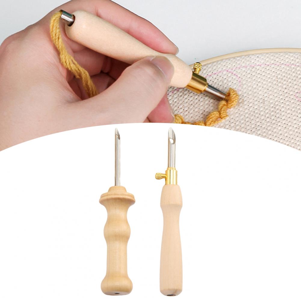 เย็บปักถักร้อยเข็มไม้ Handle เ - Embroidery Needle Pen บทวิจารณ์และราคา