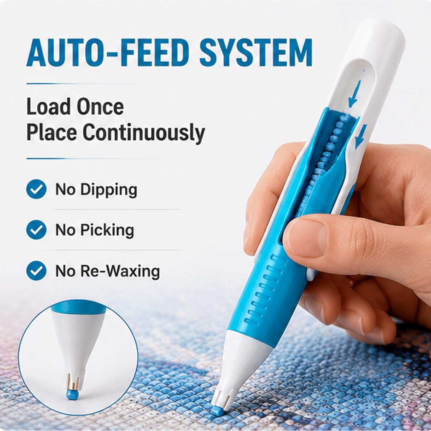 เครื่องจ่ายเม็ดเพชรสำหรับงานเพ - Embroidery Needle Pen บทวิจารณ์และราคา