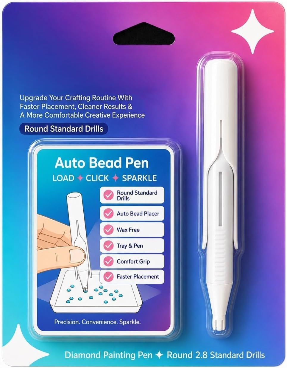 ปากกาเพชรสำหรับงานเพ้นท์เพชรแบ - Embroidery Needle Pen บทวิจารณ์และราคา