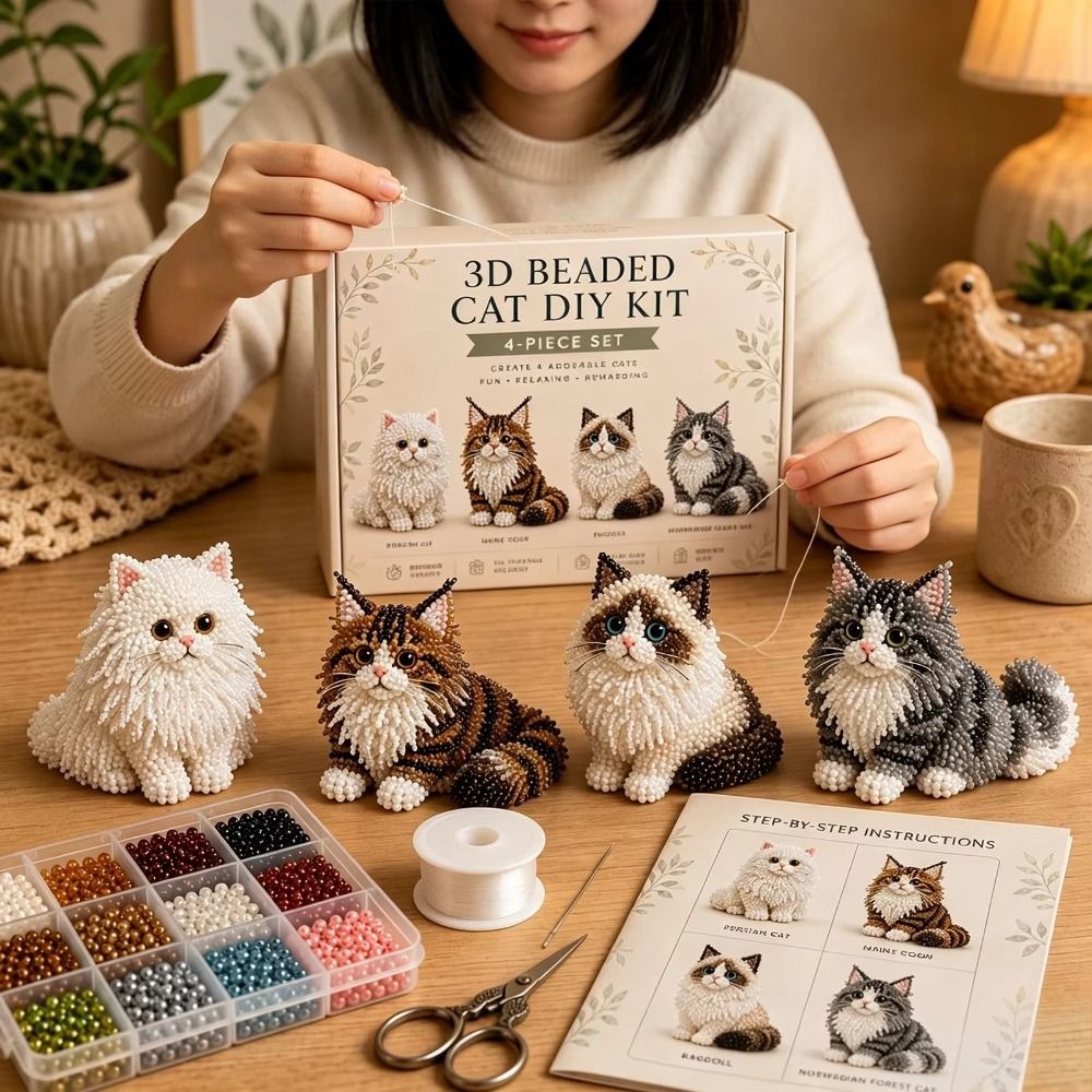 ชุดงานฝีมือปักลูกปัดรูปสัตว์ D - Embroidery Kit Set บทวิจารณ์และราคา