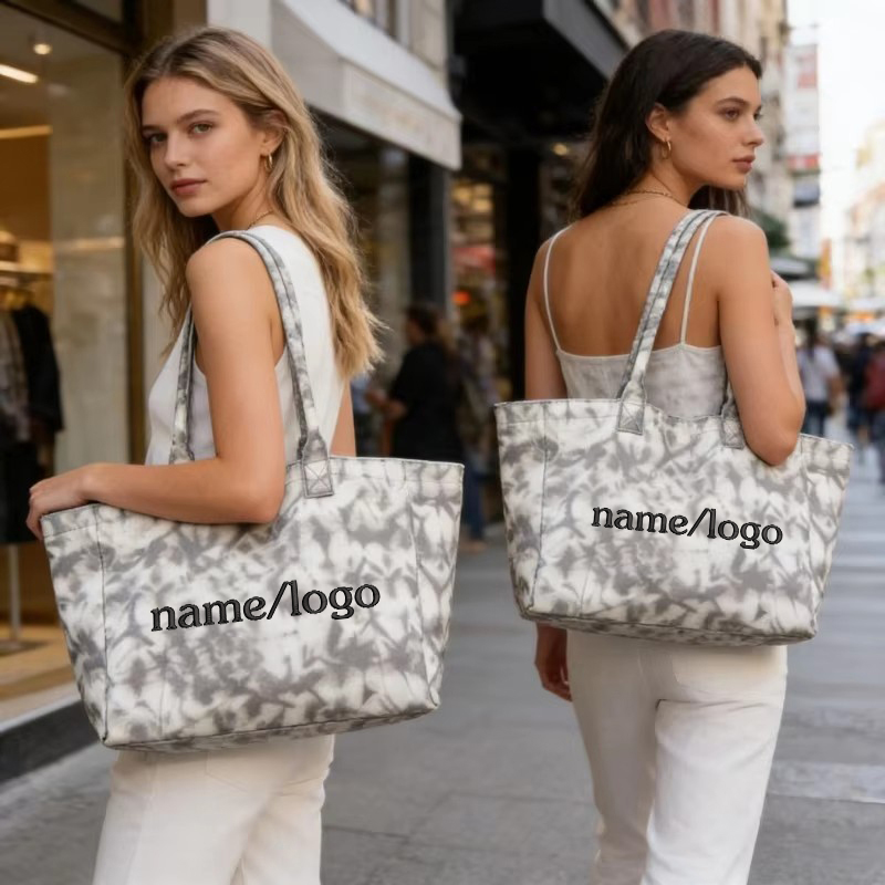 กระเป๋าผ้าแคนวาสขนาดใหญ่ ปักลา - Embroidery Name บทวิจารณ์และราคา