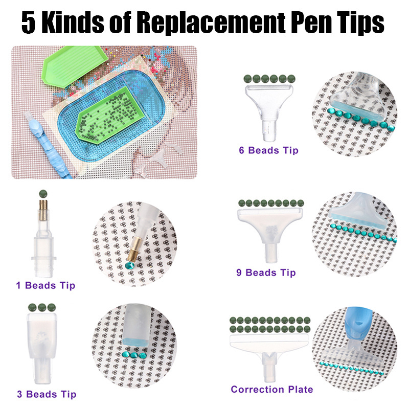 ปากกาเพชรเรซิ่นสีสันสดใส พร้อม - Embroidery Needle Pen บทวิจารณ์และราคา